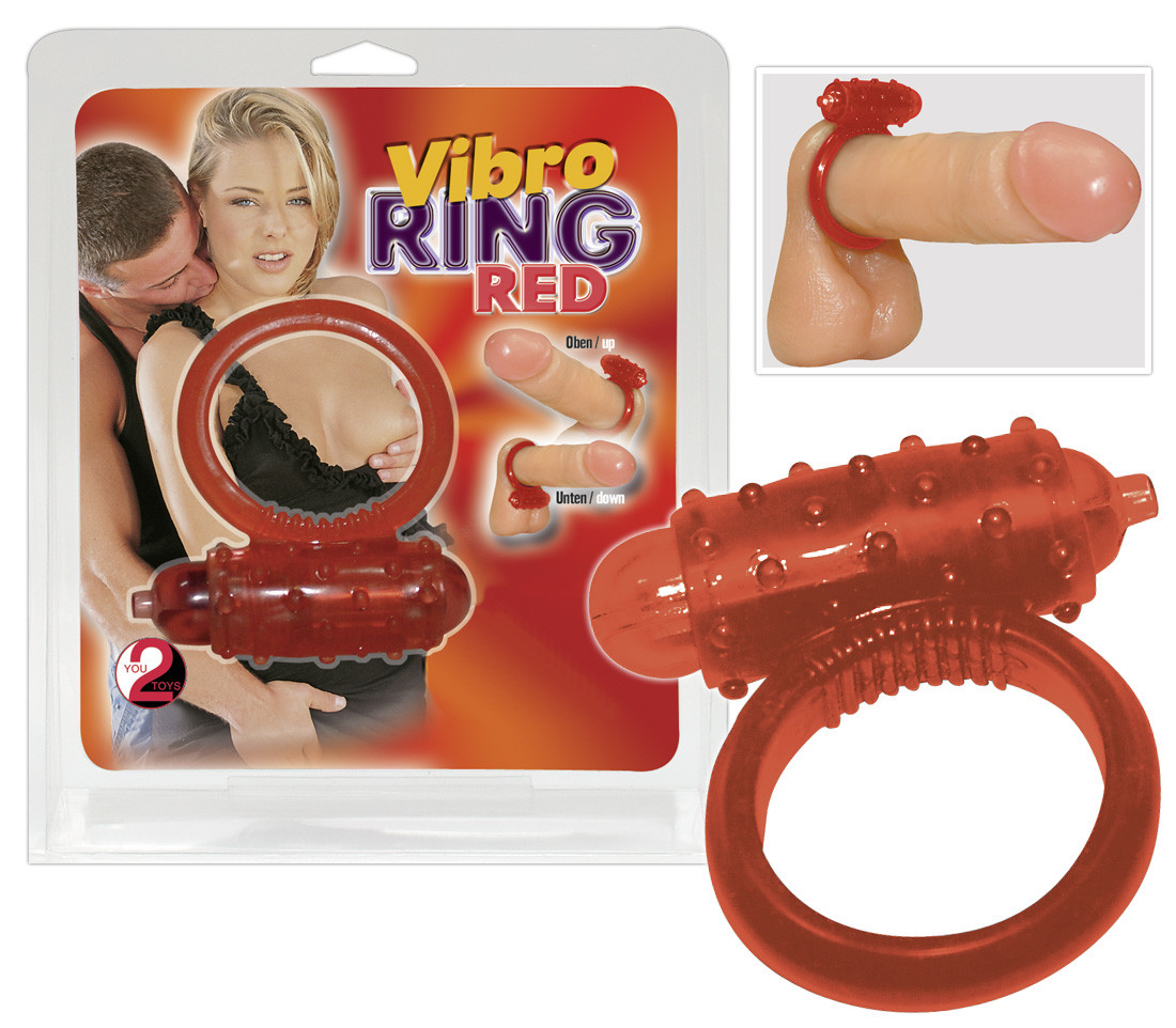 Vibro Ring Red Silicone - Péniszgyűrűk - Mandzsetták