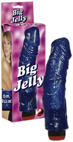 Vibrator Big Jelly Blue - Realisztikus vibrátorok