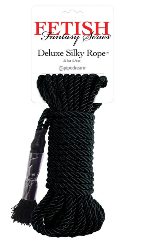 Fetish Fantasy Series  Deluxe Silky Rope Black - Bilincsek - Kötözők