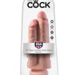 King Cock 9 inch Two Cocks One Hole Flesh - Dongok - Dildók