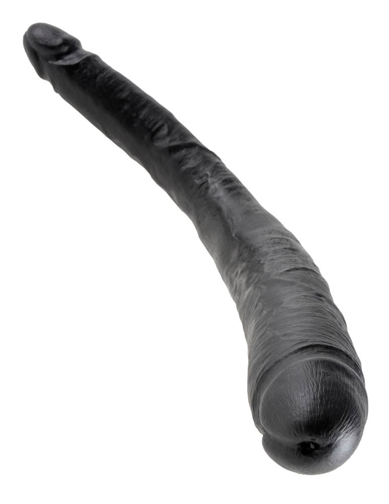 King Cock  16 inch Tapered Double Dildo Black - Dongok - Dildók