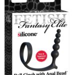 Fetish Fantasy Elite Ball Cinch with Anal Bead - Black - Péniszgyűrűk - Mandzsetták