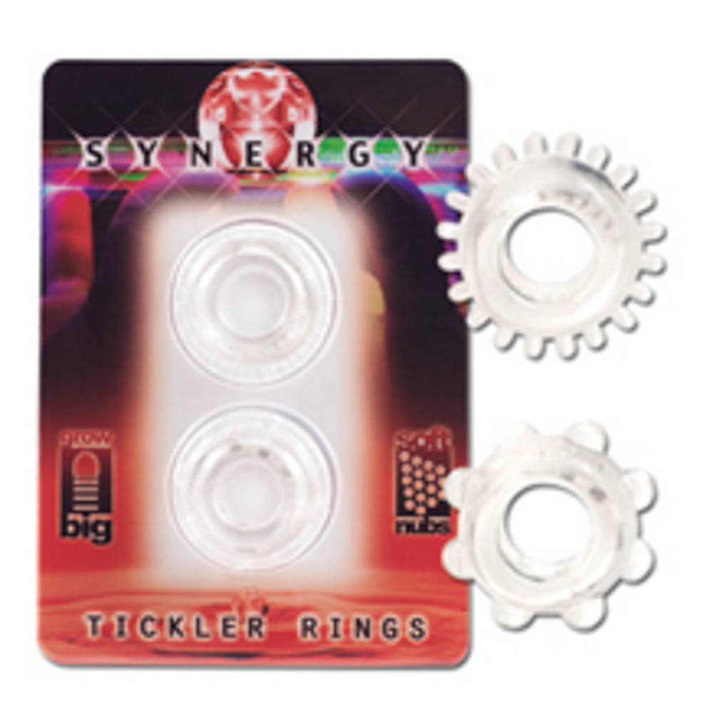 Synergy Tickler Rings Set Of 2 Rings Clear - Péniszgyűrűk - Mandzsetták