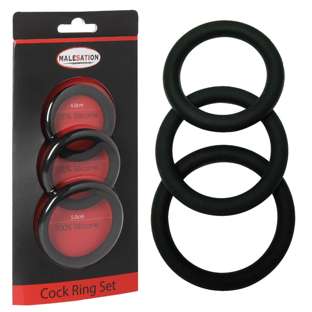 Malesation Cock Ring Set - Péniszgyűrűk - Mandzsetták