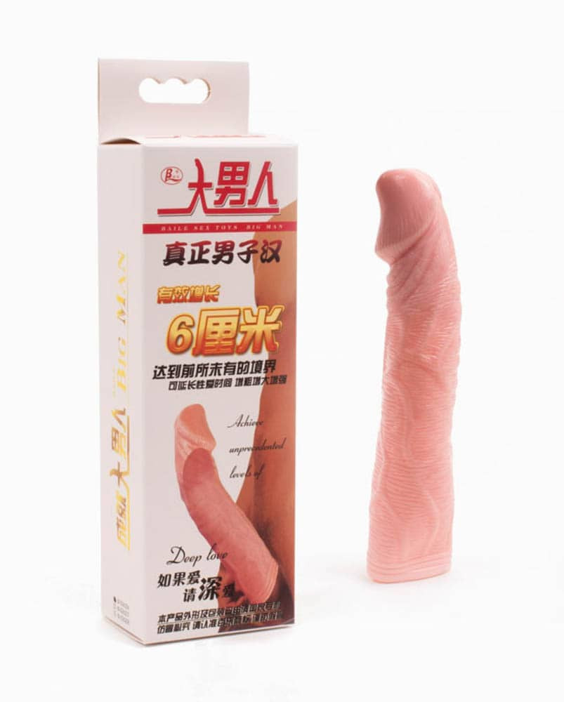 Realistic Penis Sleeve Flesh 1 - Péniszköpenyek - Hosszabítók