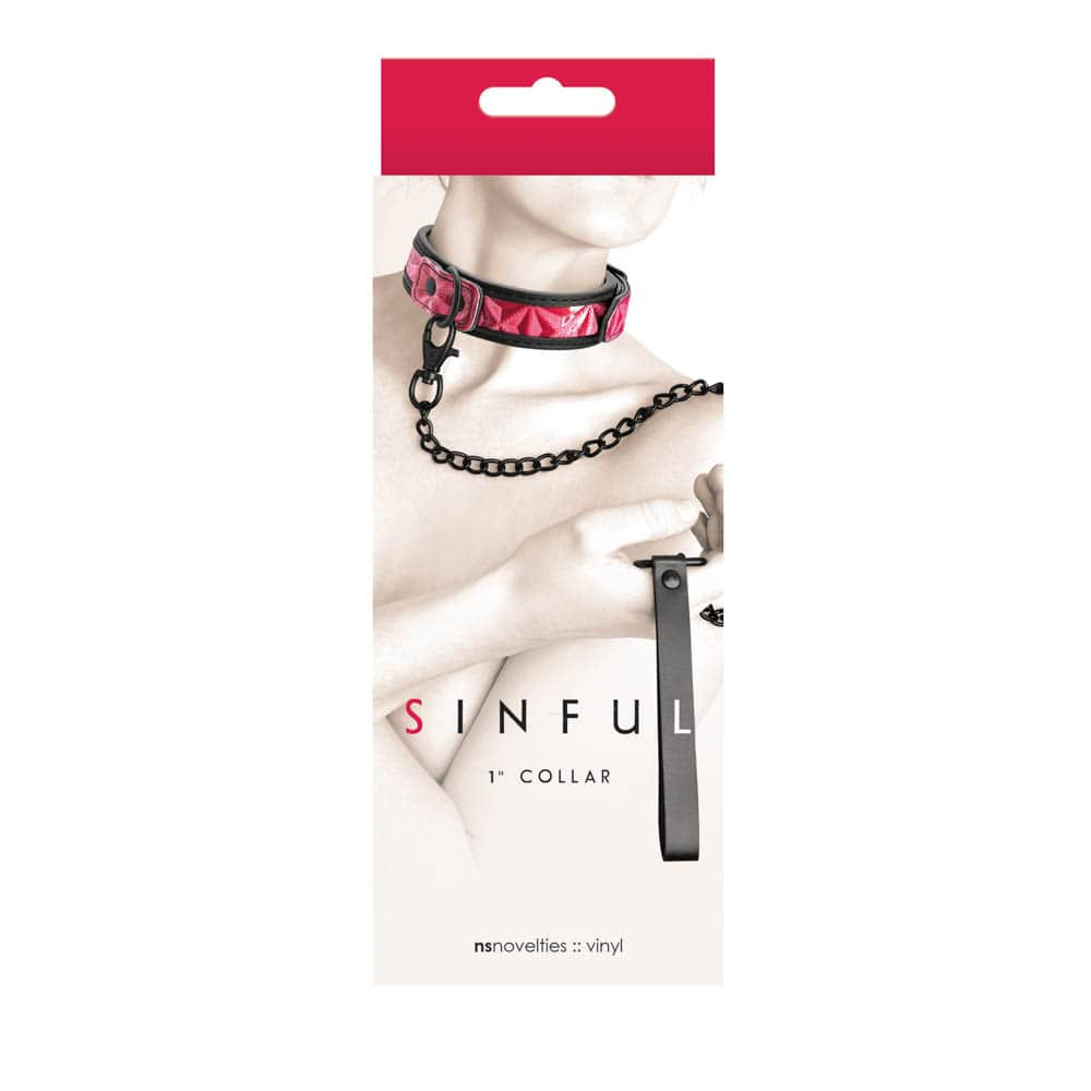 Sinful - 1'' Collar - Pink - Nyakörv és póráz