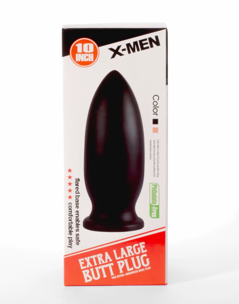 X-MEN 10" Extra Large Butt Plug Black