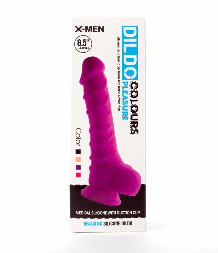 X-MEN 8.5" Dildo Colours Pleasure Black 1 - Dongok - Dildók
