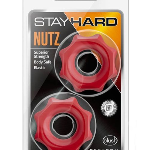 STAY HARD NUTZ RED - Péniszgyűrűk - Mandzsetták