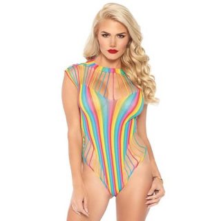 Shredded Opaque Cut Out Teddy Rainbow O/S - Bodyk