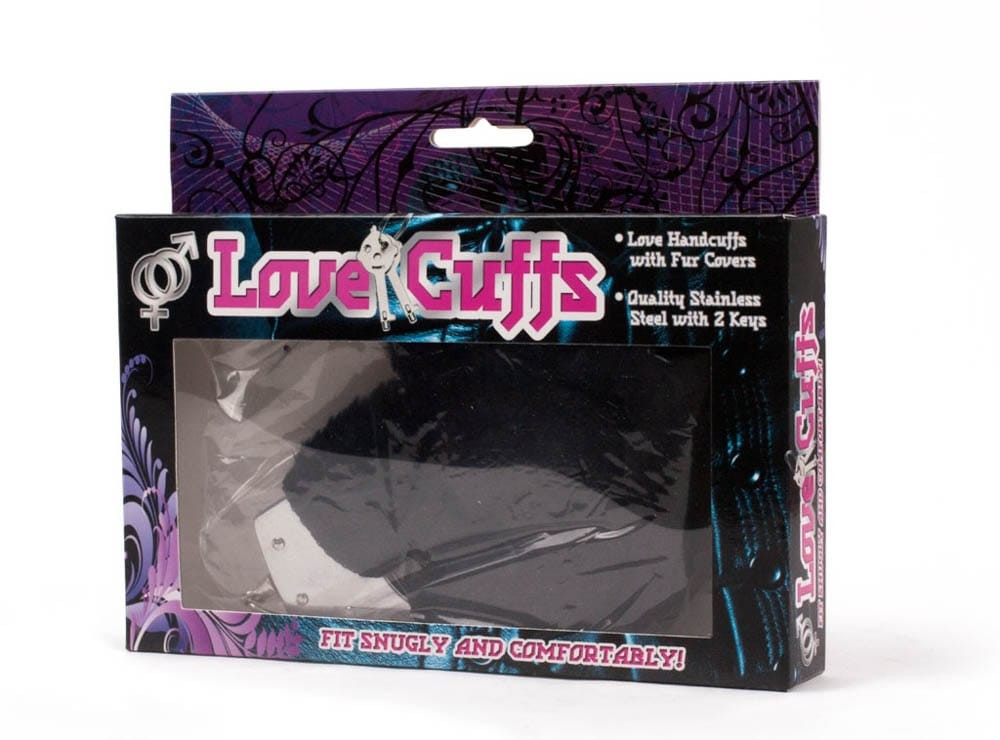 Love Cuffs Black Plush - Bilincsek - Kötözők