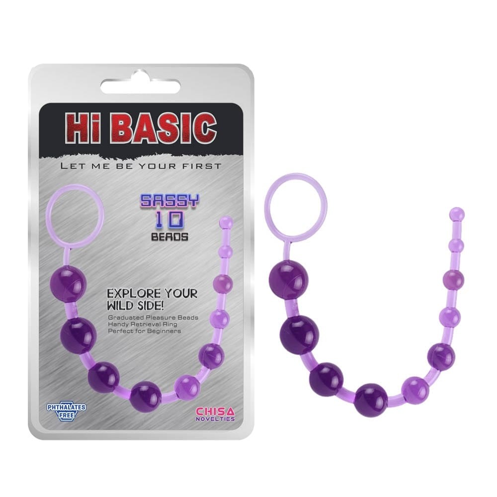 Sassy Anal Beads Purple - Golyósorok