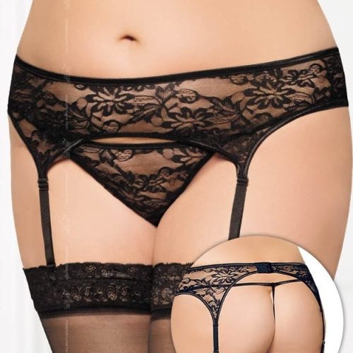 Garterbelt 3316 - Plus Size - black {} XXXL - Harisnyák - Harisnyatartók