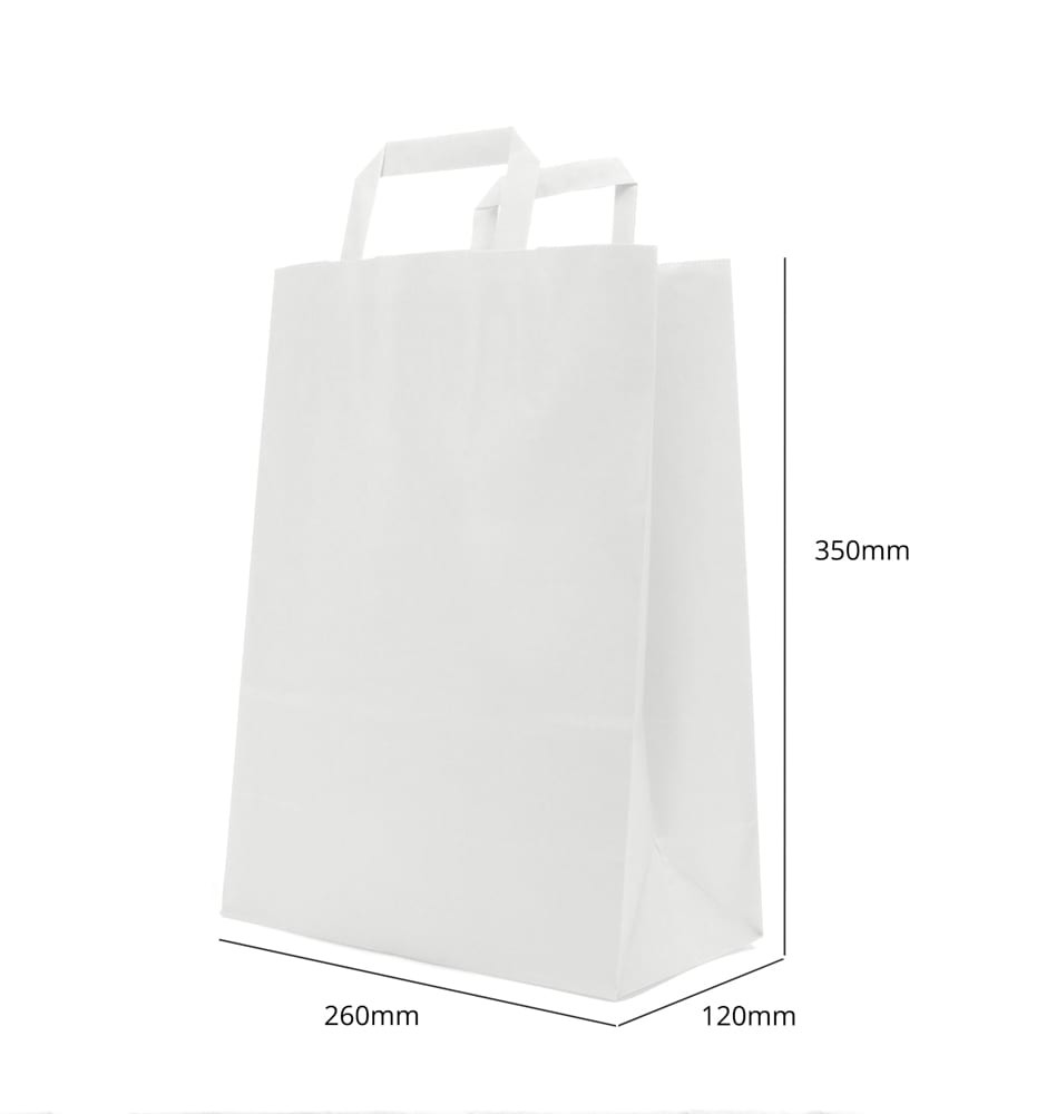 Paper Bag (White) - 260x350x120 mm - Játék és ajándék
