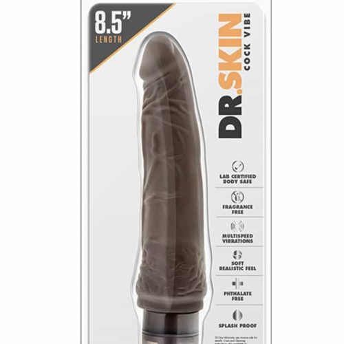 Dr. Skin Cock Vibe 7 Chocolate - Realisztikus vibrátorok