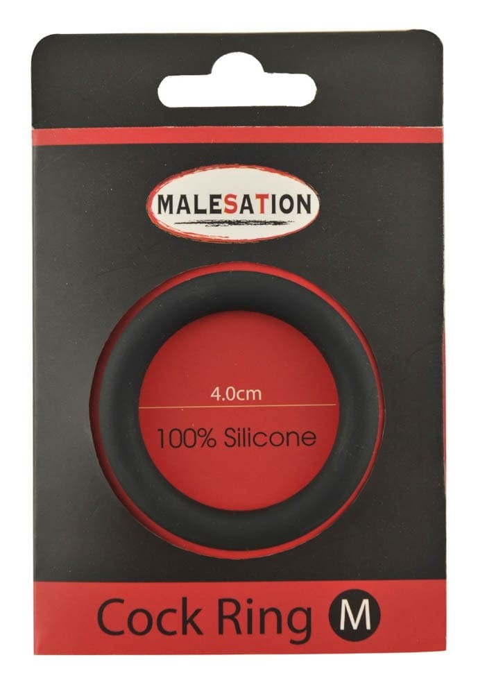Malesation Silicone Cock Ring Black M - Péniszgyűrűk - Mandzsetták
