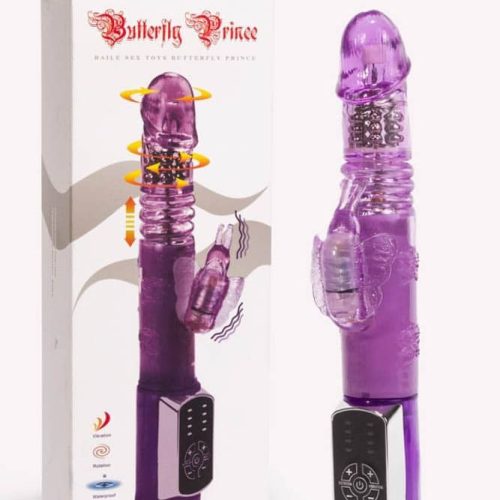 Butterfly Prince Rabbit Vibrator Purple - Nonfiguratív vibrátorok