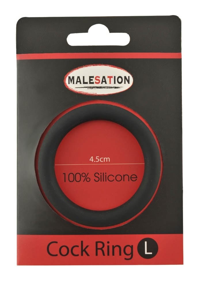 Malesation Silicone Cock Ring Black L - Péniszgyűrűk - Mandzsetták