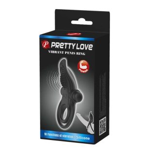 Pretty Love Vibrant Penis Ring Black - Péniszgyűrűk - Mandzsetták