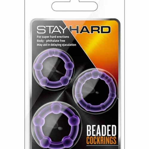 Stay Hard Beaded Cockrings Purple - Péniszgyűrűk - Mandzsetták