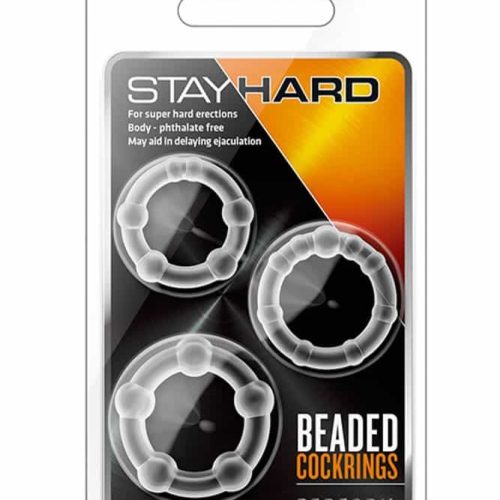 Stay Hard Beaded Cockrings Clear - Péniszgyűrűk - Mandzsetták