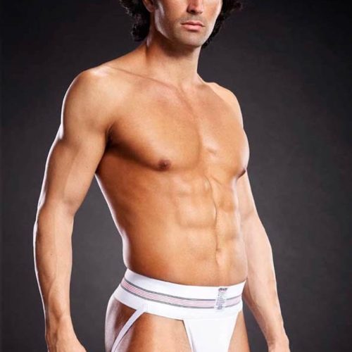 Microfiber Jock Strap White S/M - Férfi ruházat