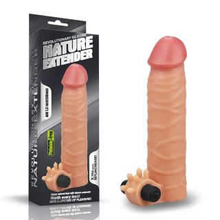 Add 1.5" Vibrating Silicone Extender - Péniszköpenyek - Hosszabbítók