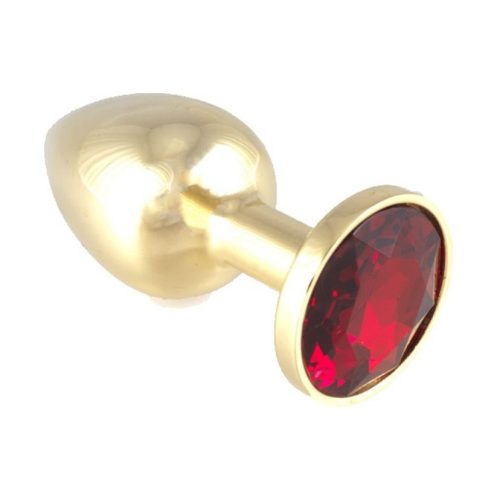 Butt Plug Metal With Crystal Red - Fenékdugók