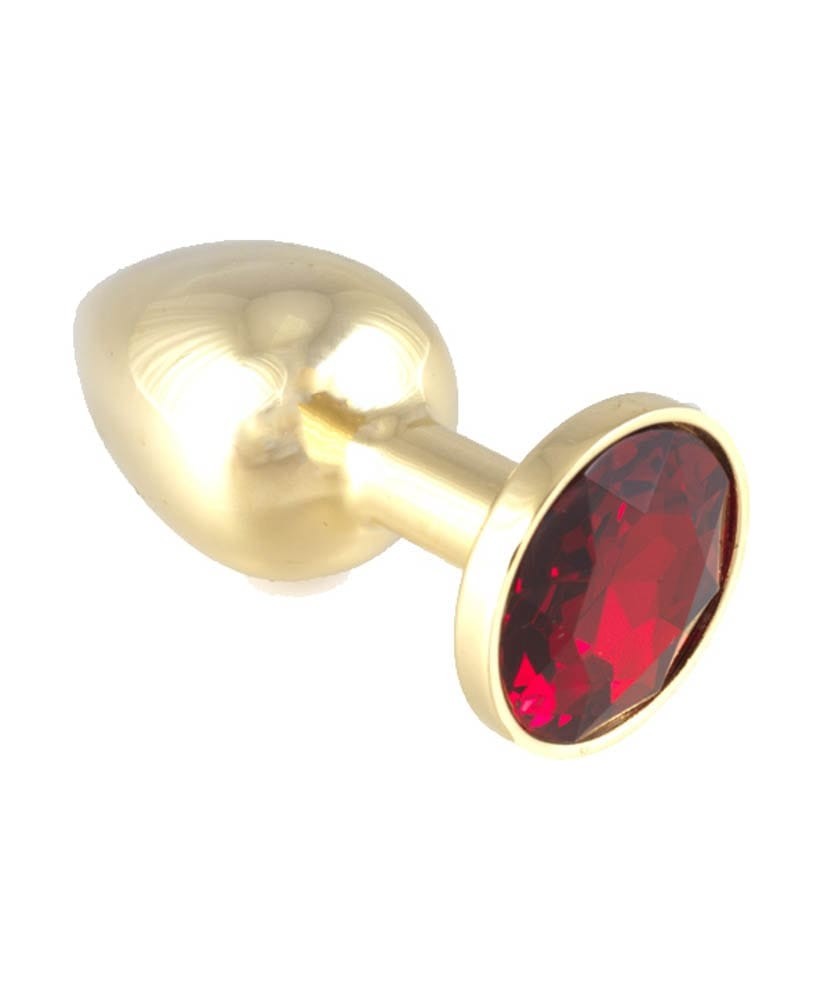 Butt Plug Metal With Crystal Red - Fenékdugók