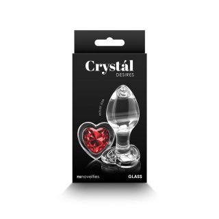 Crystal - Desires - Red Heart - Medium - Fenékdugók