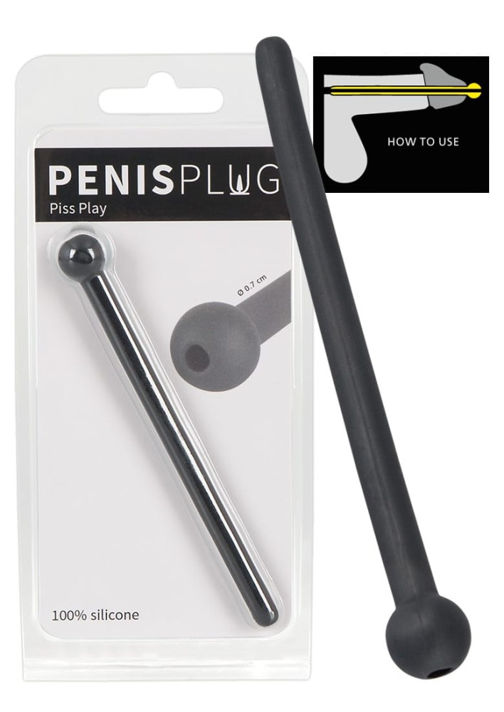 Penis Plug Piss Play Black - Kiegészítők