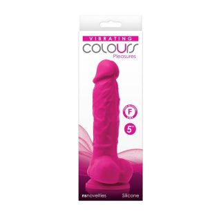 Colours - Pleasures - Vibrating - 5" Dildo - Pink - Realisztikus vibrátorok