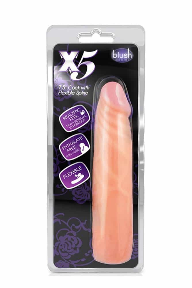 X5 7.5 inch Cock With Flexible Spine - Dongok - Dildók