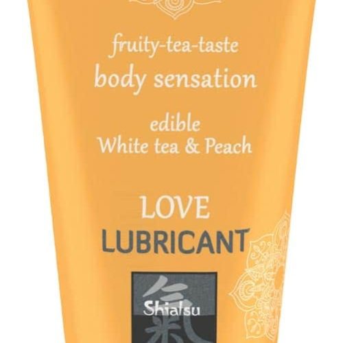 Love Lubricant edible - White Tea & Peach 75ml - Vízbázisú síkosítók