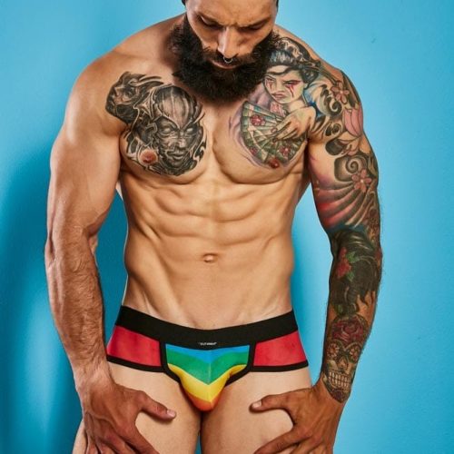 C4M-Mixed Jockstrap-Rainbow-XL - Férfi ruházat