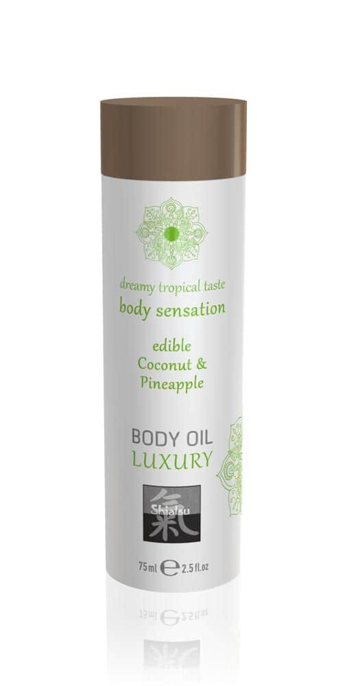 Luxury body oil edible - Coconut & Pineapple 75ml - Masszázsgyertyák és olajok