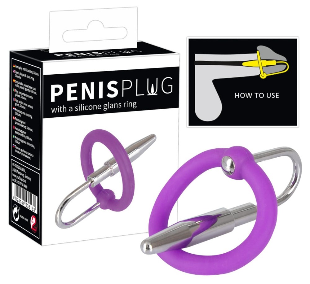 Penis Plug + Silicone Glans Ring - Kiegészítők