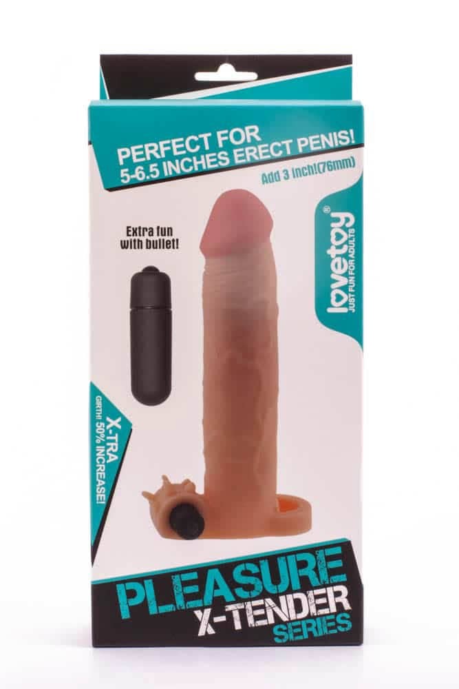 Pleasure X-Tender Vibrating Penis Sleeve #5 - Péniszköpenyek - Hosszabítók