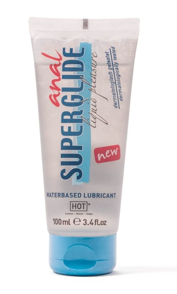 HOT Anal Superglide Liquid Pleasure - waterbased lubricant 100 ml - Vízbázisú síkosítók