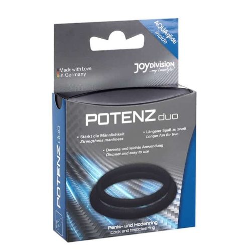 POTENZduo Black Size M - Péniszgyűrűk - Mandzsetták