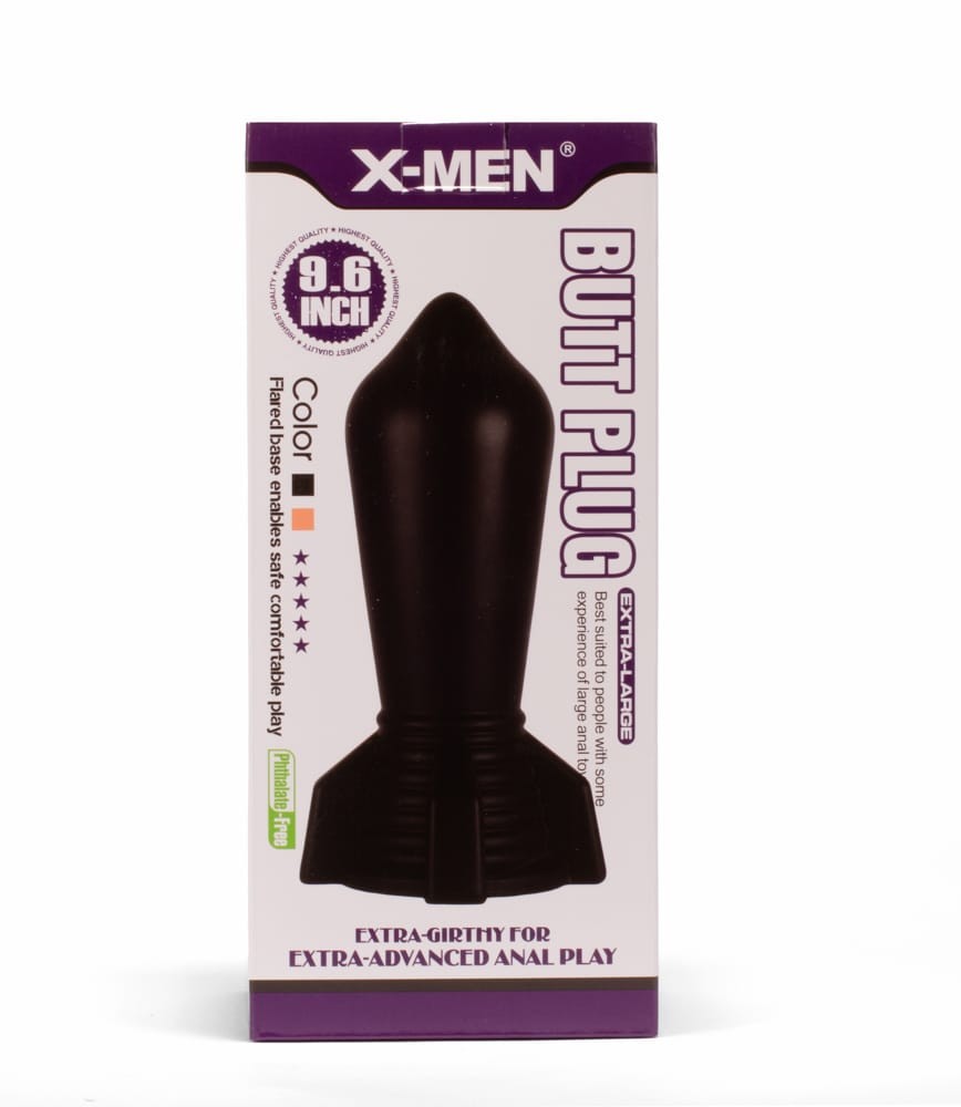 X-MEN 9.6" Huge Butt Plug Black 2 - Fenékdugók