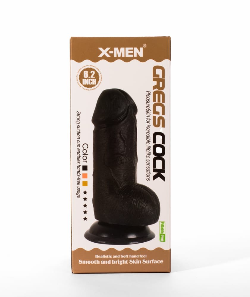 X-MEN Greg's 6.2" Cock Black - Fenékdugók