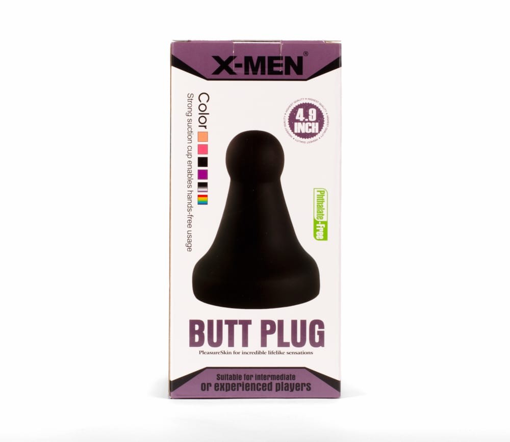 X-MEN 4.8" Butt Plug Black - Fenékdugók