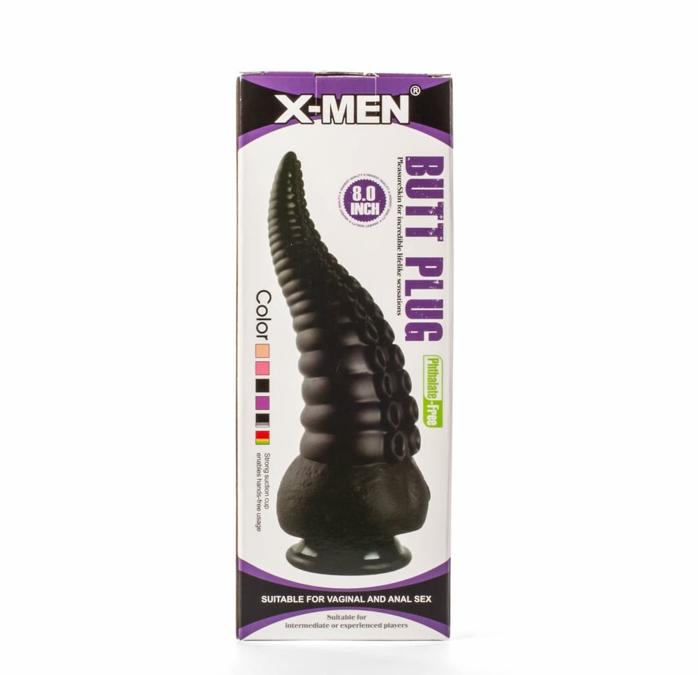 X-Men 8" Butt Plug Black - Fenékdugók