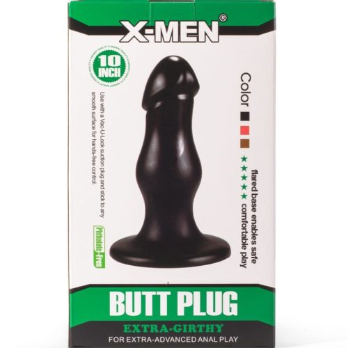 X-Men 8.66" Extra Girthy Butt Plug Black II - Fenékdugók