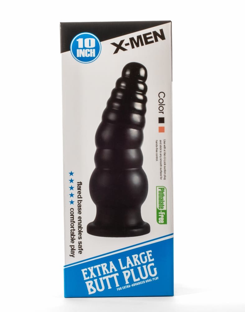 X-Men 10" Extra Large Butt Plug Black II - Fenékdugók
