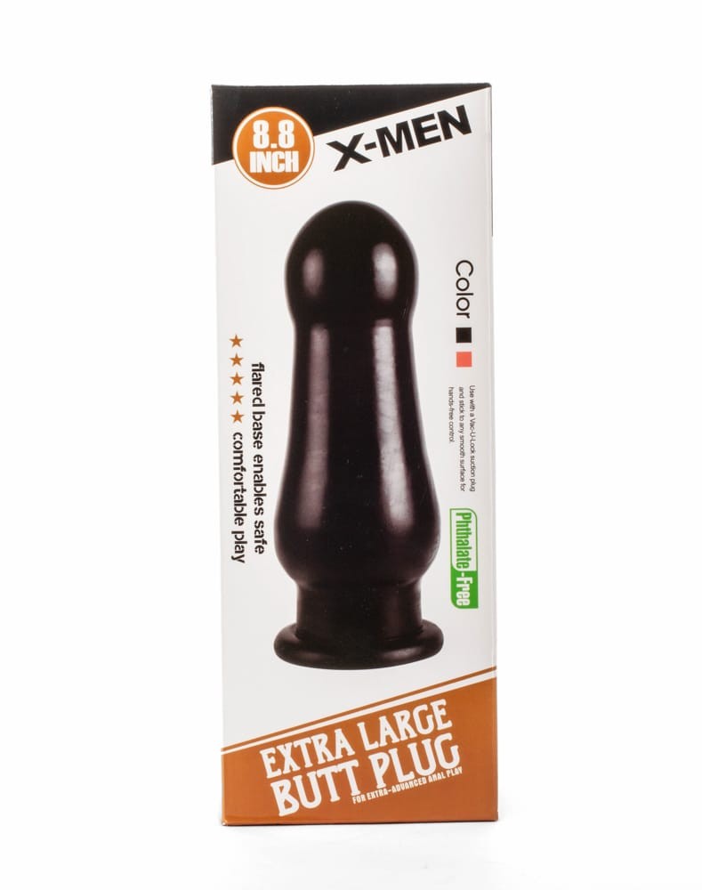 X-Men 8.8" Extra Large Butt Plug Black - Fenékdugók