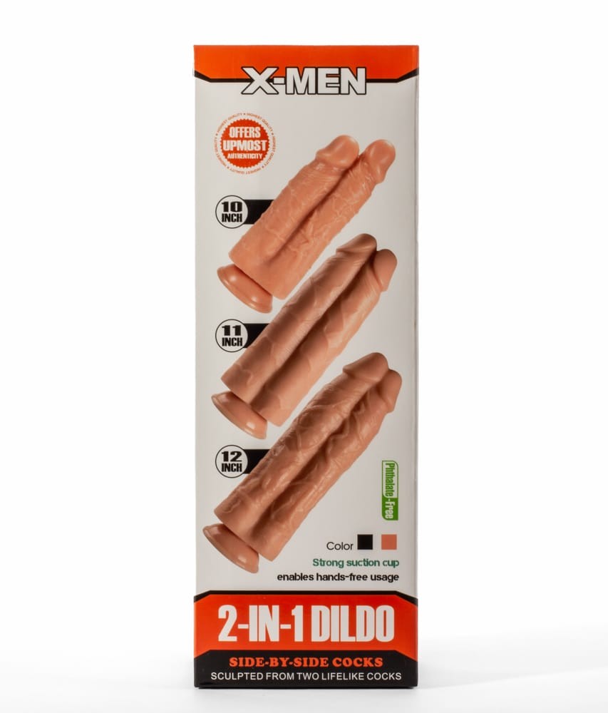 X-Men 12" 2-in-1 Dildo Flesh - Dongok - Dildók