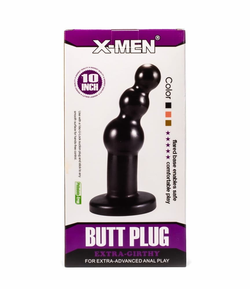 X-MEN 10.63" Extra Girthy Butt Plug Black - Fenékdugók