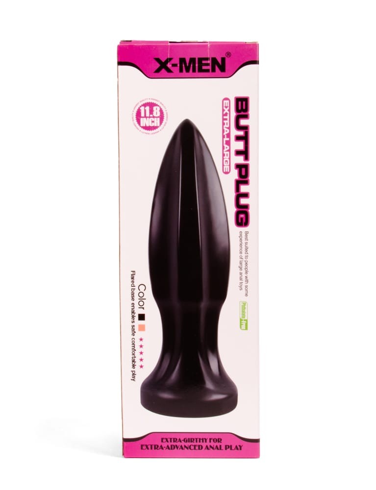 X-MEN 11.8 inch Butt Plug Black - Fenékdugók
